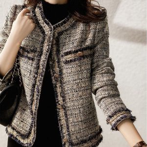 Symphony yarn tweed small fragrant wind jacket